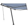 Blue and white automatic standing awning 350x250 cm by vidaXL, Awnings - Ref: Foro24-3069726, Price: 483,62 €, Discount: %