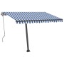 Blue and white automatic standing awning 350x250 cm by vidaXL, Awnings - Ref: Foro24-3069726, Price: 483,62 €, Discount: %