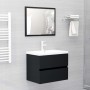 Mueble con lavabo madera de ingeniería negro de vidaXL, Tocadores de baño - Ref: Foro24-3071631, Precio: 203,99 €, Descuento: %