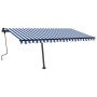 Manual retractable awning with blue and white LED 450x300 cm by vidaXL, Awnings - Ref: Foro24-3069761, Price: 515,50 €, Disco...