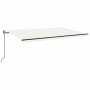 Automatic awning with LED wind sensor cream 500x350 cm by vidaXL, Awnings - Ref: Foro24-3069232, Price: 655,87 €, Discount: %