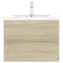 Mueble con lavabo madera de ingeniería roble Sonoma de vidaXL, Tocadores de baño - Ref: Foro24-3071633, Precio: 219,30 €, Des...