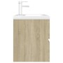 Mueble con lavabo madera de ingeniería roble Sonoma de vidaXL, Tocadores de baño - Ref: Foro24-3071633, Precio: 219,30 €, Des...