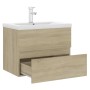 Mueble con lavabo madera de ingeniería roble Sonoma de vidaXL, Tocadores de baño - Ref: Foro24-3071633, Precio: 219,30 €, Des...