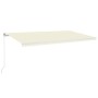 Toldo retráctil manual crema 600x350 cm de vidaXL, Toldos - Ref: Foro24-3069037, Precio: 556,83 €, Descuento: %