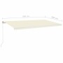 Cremefarbene manuell einziehbare Markise 600 x 350 cm von vidaXL, Markisen - Ref: Foro24-3069037, Preis: 556,83 €, Rabatt: %