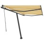 Toldo de pie automático amarillo y blanco 350x250 cm de vidaXL, Toldos - Ref: Foro24-3069728, Precio: 470,28 €, Descuento: %