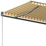 Yellow and white automatic standing awning 350x250 cm by vidaXL, Awnings - Ref: Foro24-3069728, Price: 491,82 €, Discount: %