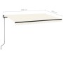 Toldo manual retráctil con LED color crema 400x350 cm de vidaXL, Toldos - Ref: Foro24-3069182, Precio: 461,19 €, Descuento: %