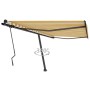 Yellow and white manual retractable foot awning 400x300 cm by vidaXL, Awnings - Ref: Foro24-3069738, Price: 463,42 €, Discoun...