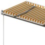 Toldo de pie retráctil manual amarillo y blanco 400x300 cm de vidaXL, Toldos - Ref: Foro24-3069738, Precio: 462,40 €, Descuen...