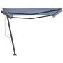 Toldo de pie automático azul y blanco 400x300 cm de vidaXL, Toldos - Ref: Foro24-3069746, Precio: 526,10 €, Descuento: %