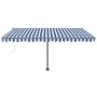 Toldo de pie automático azul y blanco 400x300 cm de vidaXL, Toldos - Ref: Foro24-3069746, Precio: 526,10 €, Descuento: %