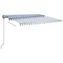 Toldo de pie retráctil manual azul y blanco 400x300 cm de vidaXL, Toldos - Ref: Foro24-3069736, Precio: 462,38 €, Descuento: %