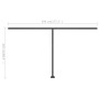 Toldo de pie retráctil manual gris antracita 400x300 cm de vidaXL, Toldos - Ref: Foro24-3069739, Precio: 462,22 €, Descuento: %