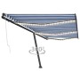 Automatic awning with wind sensor LED blue and white 600x300 cm by vidaXL, Awnings - Ref: Foro24-3069811, Price: 815,56 €, Di...