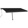 Manual retractable awning with anthracite gray LED light 450x300 cm by vidaXL, Awnings - Ref: Foro24-3069764, Price: 499,40 €...