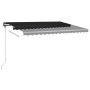 Manual retractable awning with anthracite gray LED light 450x300 cm by vidaXL, Awnings - Ref: Foro24-3069764, Price: 499,40 €...