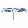 Toldo de pie automático azul y blanco 450x300 cm de vidaXL, Toldos - Ref: Foro24-3069766, Precio: 562,67 €, Descuento: %