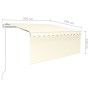 Toldo automático retráctil con persiana color crema 3x2,5m de vidaXL, Toldos - Ref: Foro24-3069267, Precio: 456,05 €, Descuen...