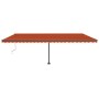 Automatic awning with wind sensor LED orange brown 600x300 cm by vidaXL, Awnings - Ref: Foro24-3069815, Price: 817,62 €, Disc...