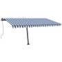 Automatic awning with wind sensor LED blue and white 400x300 cm by vidaXL, Awnings - Ref: Foro24-3069751, Price: 707,98 €, Di...