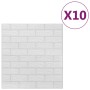 Self-adhesive 3D brick wallpaper, 10 units, white by vidaXL, Painted paper - Ref: Foro24-150718, Price: 51,99 €, Discount: %