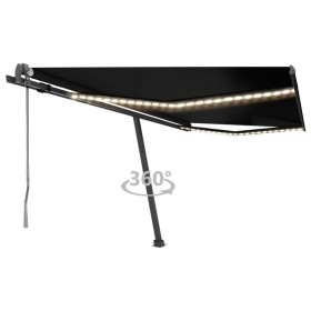 Toldo automático con LED y sensor de viento antracita 450x300cm de vidaXL, Toldos - Ref: Foro24-3069774, Precio: 623,16 €, De...