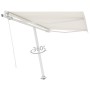 Cream automatic standing awning 350x250 cm by vidaXL, Awnings - Ref: Foro24-3069527, Price: 460,08 €, Discount: %