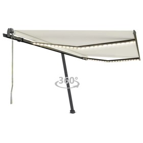 Automatic awning with LED wind sensor cream 400x300 cm by vidaXL, Awnings - Ref: Foro24-3069752, Price: 681,99 €, Discount: %