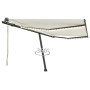 Automatic awning with LED wind sensor cream 400x300 cm by vidaXL, Awnings - Ref: Foro24-3069752, Price: 688,51 €, Discount: %