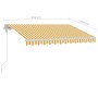 Toldo de pie automático amarillo y blanco 350x250 cm de vidaXL, Toldos - Ref: Foro24-3069528, Precio: 456,68 €, Descuento: %