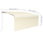 Toldo retráctil manual con persiana color crema 3x2,5 m de vidaXL, Toldos - Ref: Foro24-3069257, Precio: 285,44 €, Descuento: %