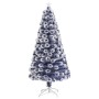 Árbol de Navidad con luces fibra óptica blanco y azul 120 cm de vidaXL, Arboles de navidad - Ref: Foro24-328455, Precio: 79,3...