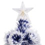 Árbol de Navidad con luces fibra óptica blanco y azul 120 cm de vidaXL, Arboles de navidad - Ref: Foro24-328455, Precio: 79,3...