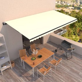 Toldo retráctil automático crema 600x350 cm de vidaXL, Toldos - Ref: Foro24-3069247, Precio: 763,68 €, Descuento: %