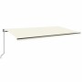 Cream automatic retractable awning 600x350 cm by vidaXL, Awnings - Ref: Foro24-3069247, Price: 763,99 €, Discount: %