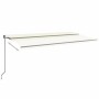 Cream automatic retractable awning 600x350 cm by vidaXL, Awnings - Ref: Foro24-3069247, Price: 763,99 €, Discount: %