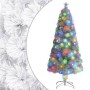 Künstlicher Weihnachtsbaum mit weißer LED-Faseroptik 150 cm von vidaXL, Weihnachtsbäume - Ref: Foro24-328450, Preis: 63,77 €,...