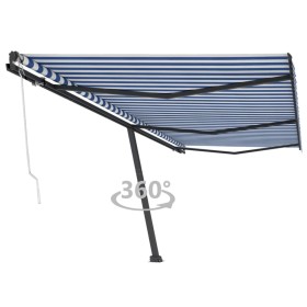 Blue and white automatic standing awning 600x300 cm by vidaXL, Awnings - Ref: Foro24-3069806, Price: 704,14 €, Discount: %