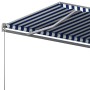 Blau-weiße automatische Standmarkise 600x300 cm von vidaXL, Markisen - Ref: Foro24-3069806, Preis: 684,11 €, Rabatt: %