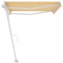 Toldo de pie automático amarillo y blanco 400x350 cm de vidaXL, Toldos - Ref: Foro24-3069628, Precio: 612,99 €, Descuento: %