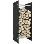 Black tempered glass woodshed 40x35x100 cm by vidaXL, Accessories for bags and firewood holders - Ref: Foro24-327467, Price: ...