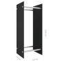 Black tempered glass woodshed 40x35x100 cm by vidaXL, Accessories for bags and firewood holders - Ref: Foro24-327467, Price: ...