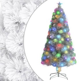 Árbol de Navidad artificial con LED blanco fibra óptica 120 cm de vidaXL, Arboles de navidad - Ref: Foro24-328449, Precio: 46...