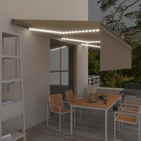 Automatic awning with LED blind wind sensor cream 6x3 m by vidaXL, Awnings - Ref: Foro24-3069492, Price: 766,81 €, Discount: %