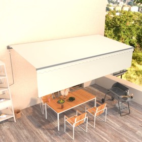 Retractable automatic awning with cream-colored 6x3 m blind by vidaXL, Awnings - Ref: Foro24-3069487, Price: 610,99 €, Discou...