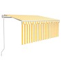 Toldo automático retráctil con persiana amarillo blanco 3x2,5m de vidaXL, Toldos - Ref: Foro24-3069268, Precio: 457,97 €, Des...