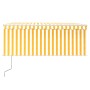 Toldo automático retráctil con persiana amarillo blanco 3x2,5m de vidaXL, Toldos - Ref: Foro24-3069268, Precio: 457,97 €, Des...