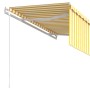 Toldo automático retráctil con persiana amarillo blanco 3x2,5m de vidaXL, Toldos - Ref: Foro24-3069268, Precio: 457,97 €, Des...